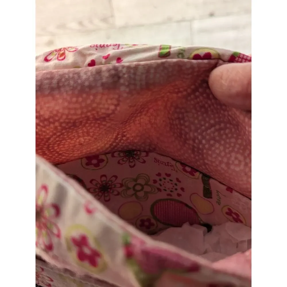 Tennis bag small pink Pattern Handmade For Essentials.Crossbody Strap 7.5x7.5x2